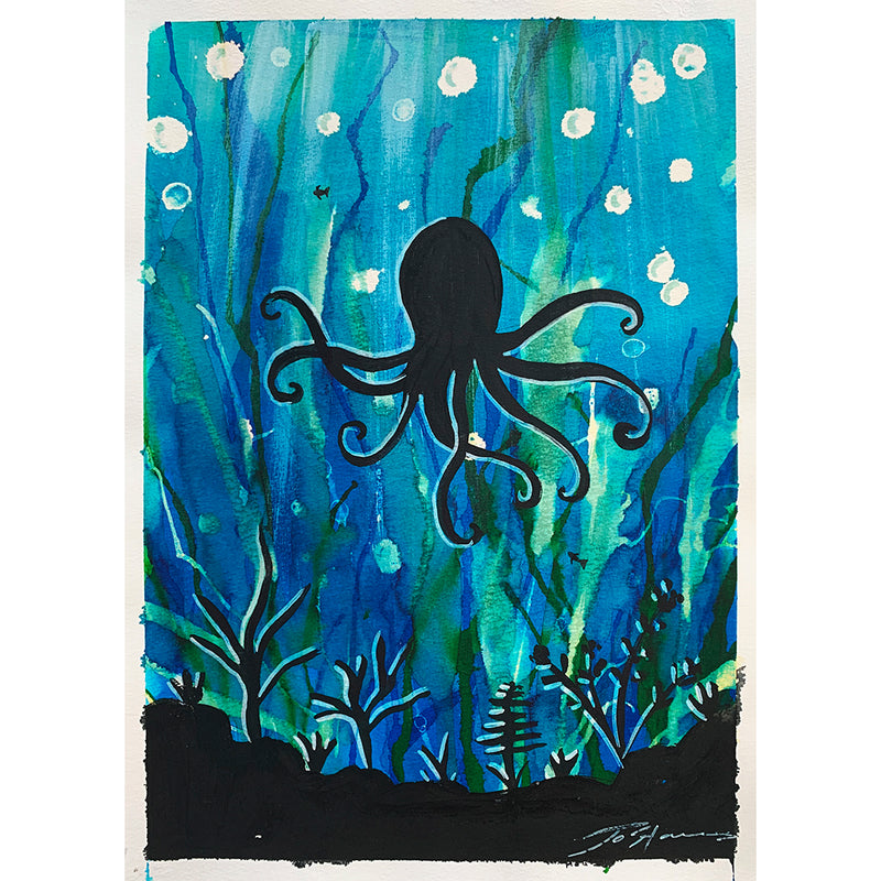 Octopus Underwater - Online Art Class