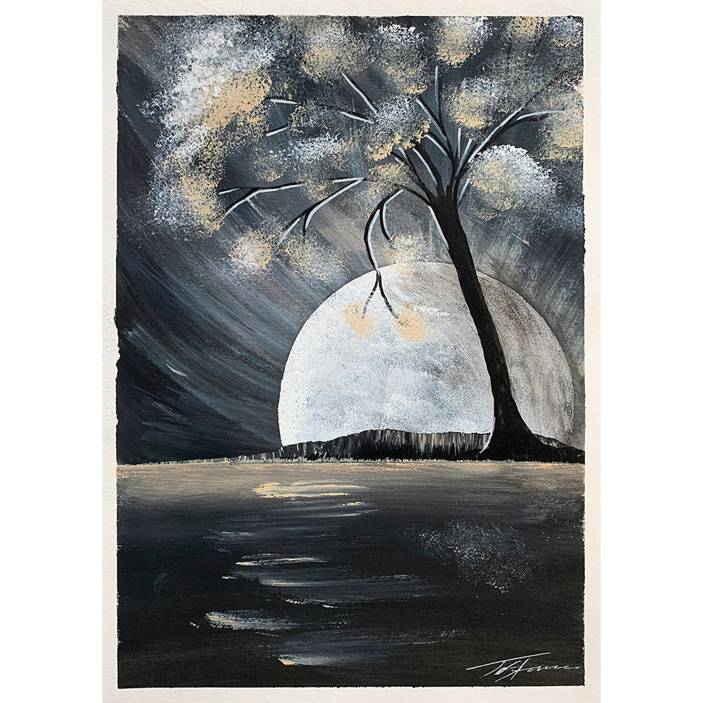 Moon Rising - Online Art Class